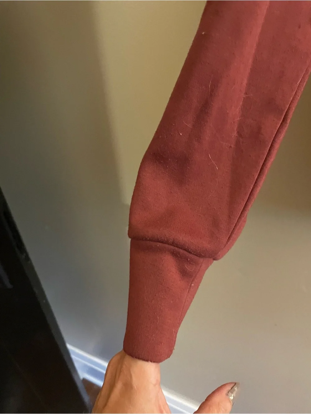 BlakShire Homewear Burgundy Oversized Lounge Set XS Two Piece Sweatsuit